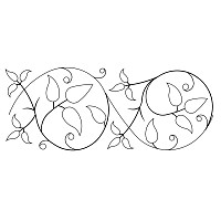 simple leaf swirl border 001